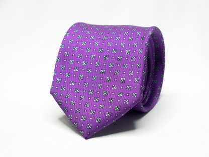 Mens Purple Floral Tie